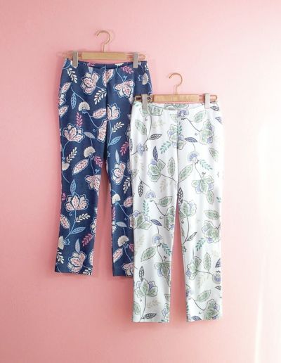 スリット入9分丈パンツ